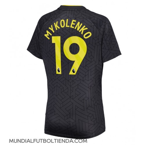 Camiseta Everton Vitaliy Mykolenko #19 Segunda Equipación Replica 2024-25 para mujer mangas cortas